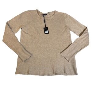 NWT‎ Vila Milano Long Sleeve Sweater Heather Taupe Women's Medium Wool Blend